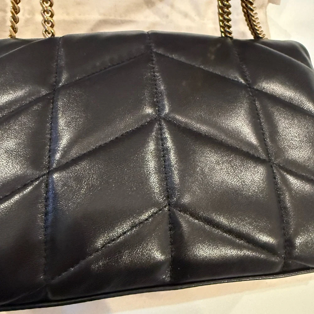 Saint Laurent Toy Puffer Bag in Quilted Lambskin, Noir, NWT - Picture 12 of 14